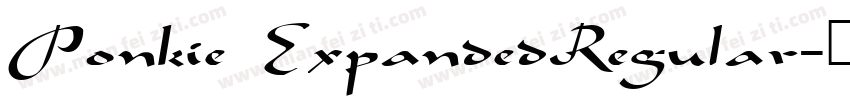 Ponkie ExpandedRegular字体转换
